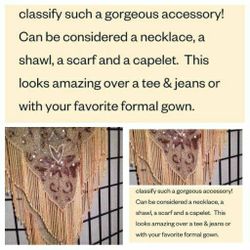 $100  Vintage Gorgeous Beaded  Shawl/Collar