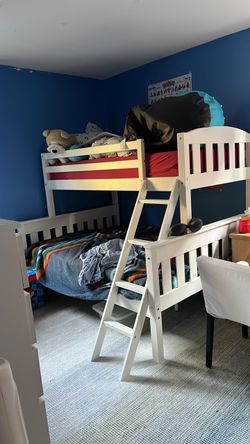 Twin over double bunk bed
