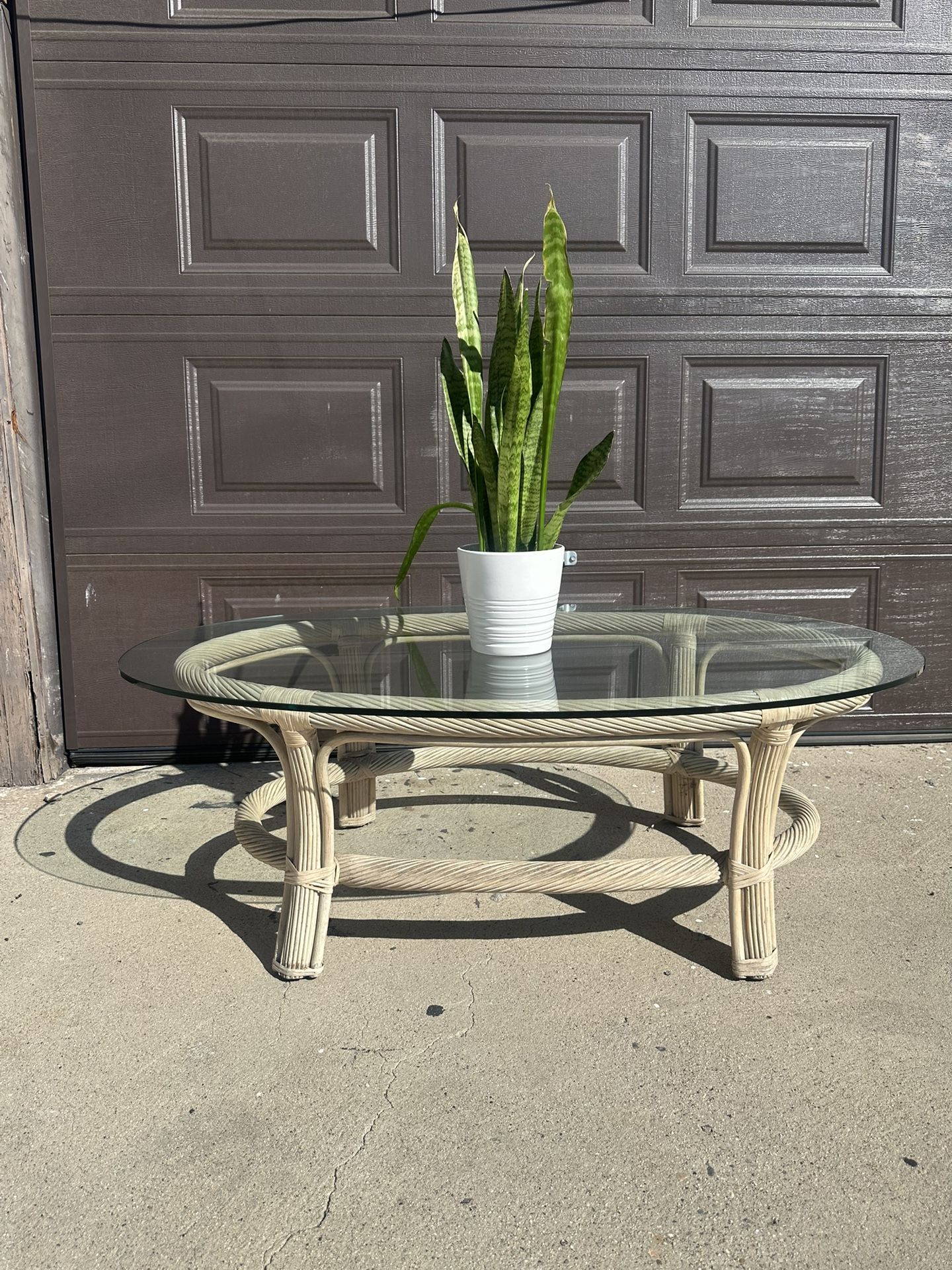 Vintage 80’s Glass Coffee Table 