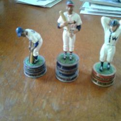 8 Chess Pieces From The Sporting News. Players Included Are Jackie Robinson,  Hank Aaron, Walter Johnson, Stan Musical, Rogers Hornsby..