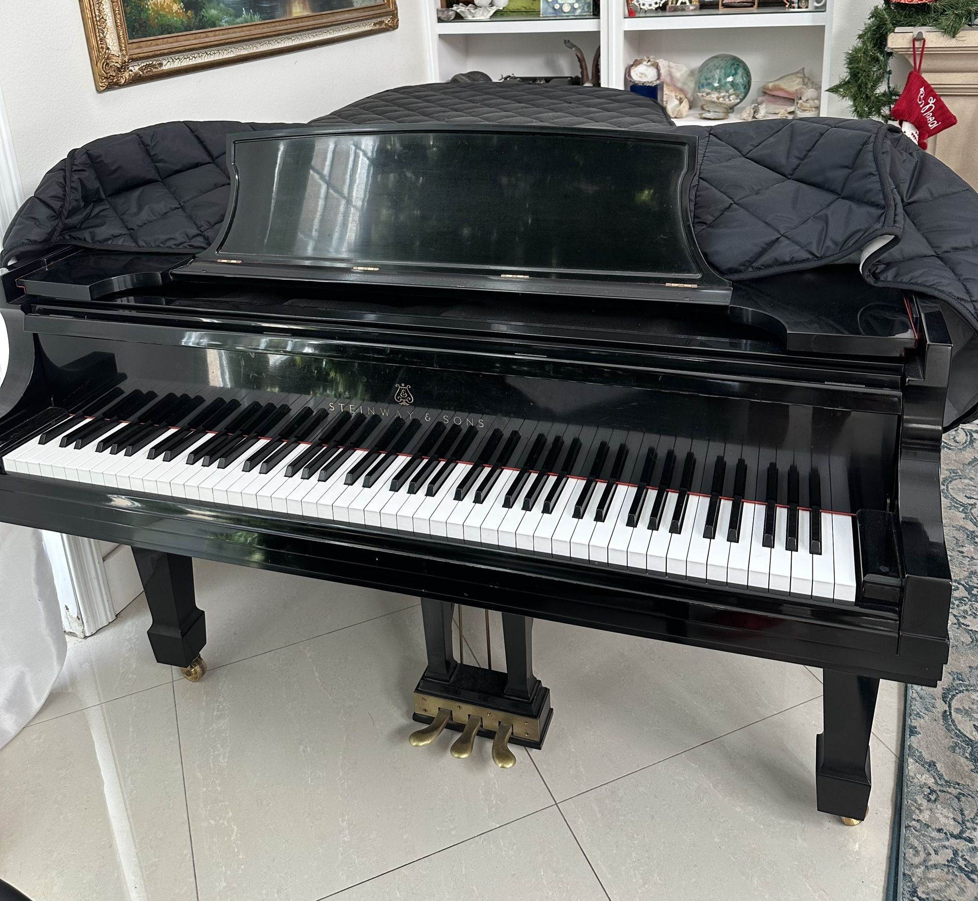 Steinway Model B Grand Piano Cover, With side Slids 