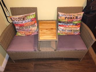 Brand New Outdoor/Indoor Love Seat W/Center Table