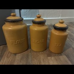 Yellow Kitchen Canisters 