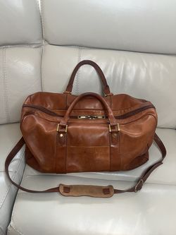 A.D. Firenze Large Brown Leather Bag - Italian Leather Travel Bag