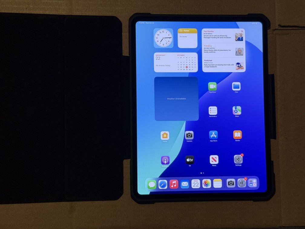 Apple 13-inch 13" iPad Pro M4 chip Wi-Fi 256GB W OLED Space Black 100% Battery & UAG Case