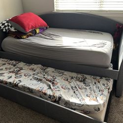 Twin Sized Trundle Captains Bed