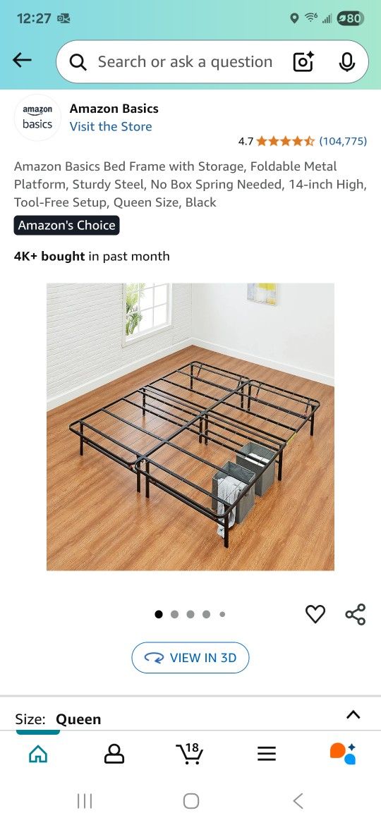 Queen Lifted-BedFrame