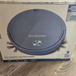 new Brookstone 3-in-1 Robotic Vacuum Cleaner For Hard Surfaces 360° Cleaning