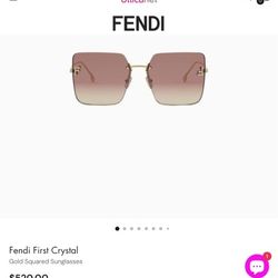 Fendi First Crystal Women's Sunglasses