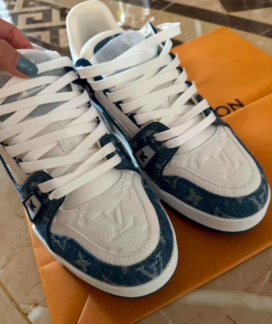 Louis Vuitton Trainer Denim Blue