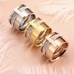 R189-Luxury Big Ring- Three Layers!