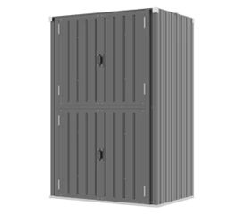 New in Box 2 ft. x 4 ft. Metal Outdoor Storage Shed with Double Doors (8 sqft) Gray Color