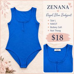 Zenana Royal Blue Bodysuit Size L