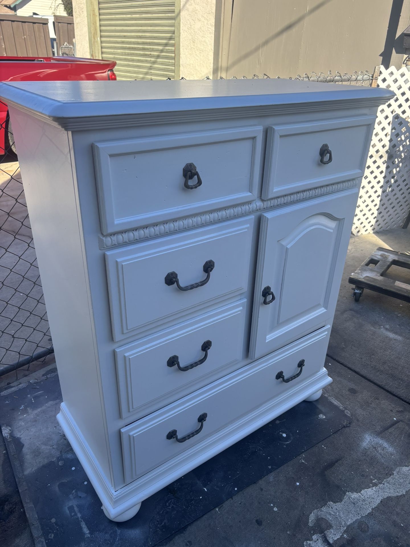 White Tall Dresser