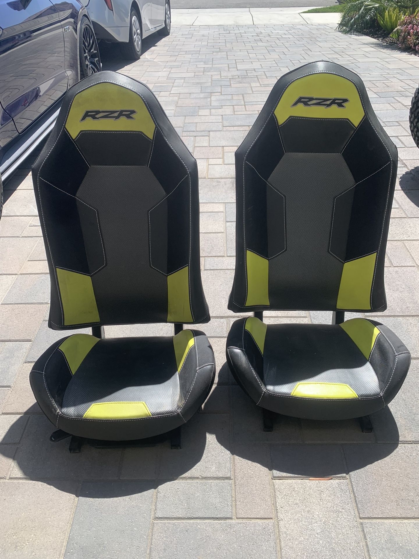 2 Polaris RZR Seats- Lime Green- Good Condition