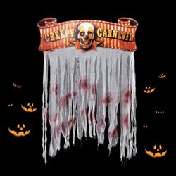 Kesoto Halloween Bloody Doorway Curtain Creepy Carnival Door Curtain Decoration, 54 x 38 in