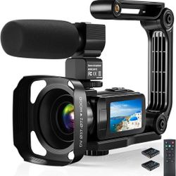 Video Camera Camcorder, 2.7K Ultra HD YouTube Vlogging Camera


