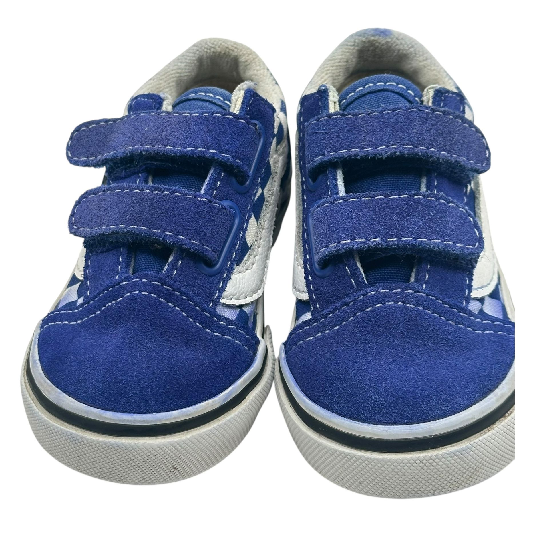 Vans Old Skool V (Hook & Loop) Toddler Sneakers, Suede/Canvas, US Toddler 5