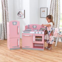 KidsKraft Retro Kitchen w Refrigerator