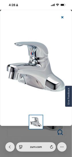Zurn Z7440-XL-FC AquaSpec Single Handle Centerset Bathroom Sink Faucet In Polished Chrome