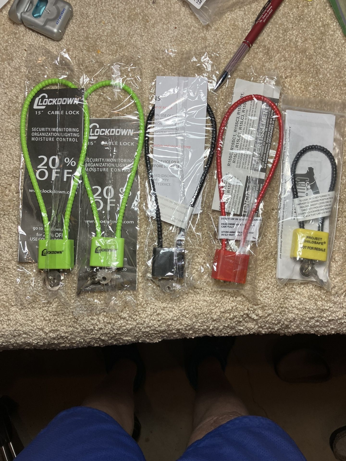 Five gun locks all five for $10