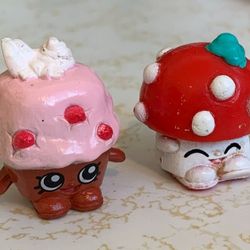 SHOPKINS SEASON 1 SET MINI MUFFIN 1-044 MISS MUSHY MOO 1-006 Mushroom Red/White