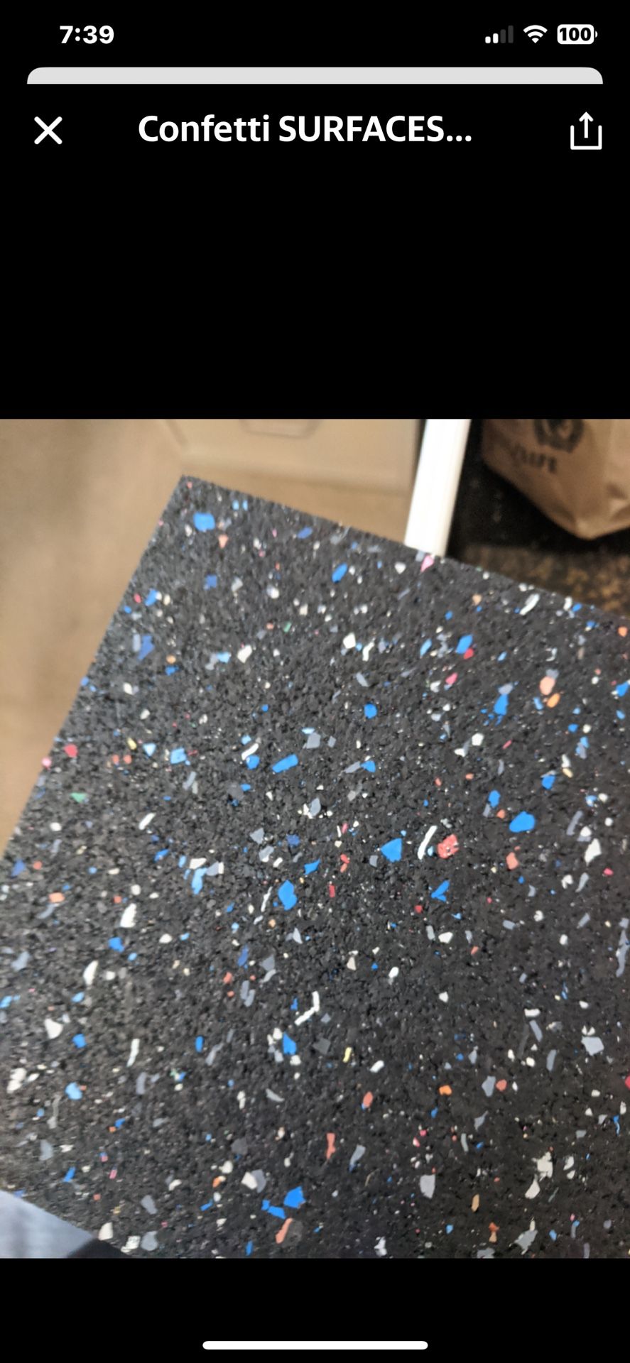Rolled Flooring Speckled Confetti 4x25 100 Sq Ft. 5/16 Thickness
