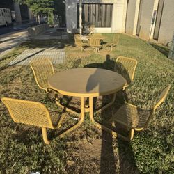 42” Metal Round Picnic Table $300Each Or Best Offer .