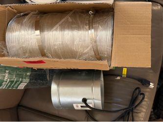 6” inline fan with 25ft of flexible duct