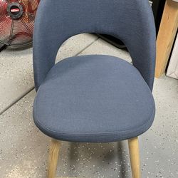 Target - Galles Mid-Century Upholstered Blue Counter Stool w/ Natural Finish Legs