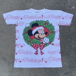 Vintage Mickey Unlimited Mickey Mouse Christmas Happy Holidays Shirt