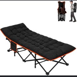 Folding Camping Cot with Padded Mattress