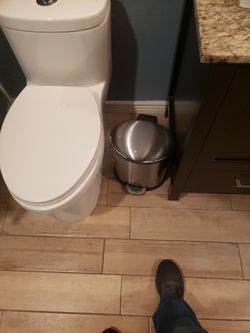 Small Toilet Trashcan Stainless Pedal