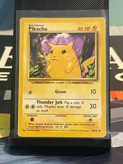 1999 Pikachu 058/102 Base Set Regular (6)