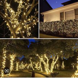200 LED solar copper wire string decorative garden fairy light - Warm White