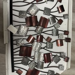 Decoration Abstract Silver and Mauve