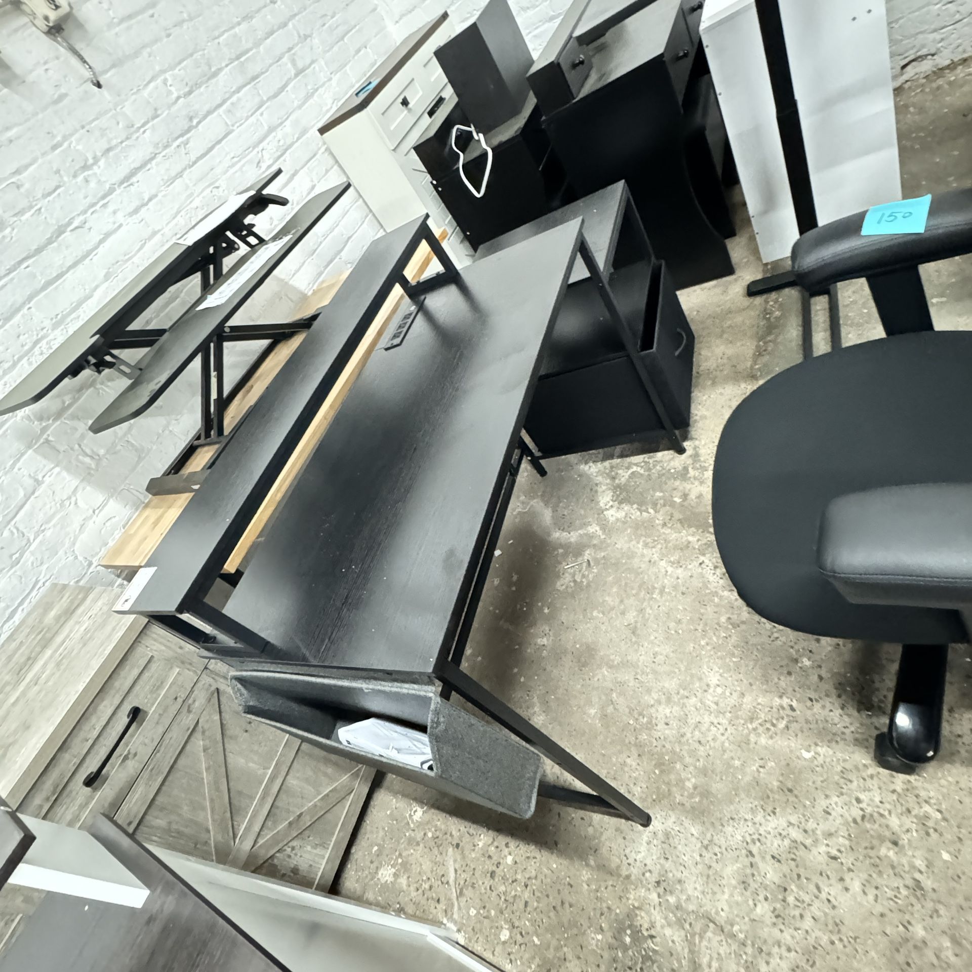 EnHomee 57" Computer Desk with Drawers and Printer Space,Office Desk with Power Outlets,Home Office desks with File Drawers Cabinet,Study Writing and