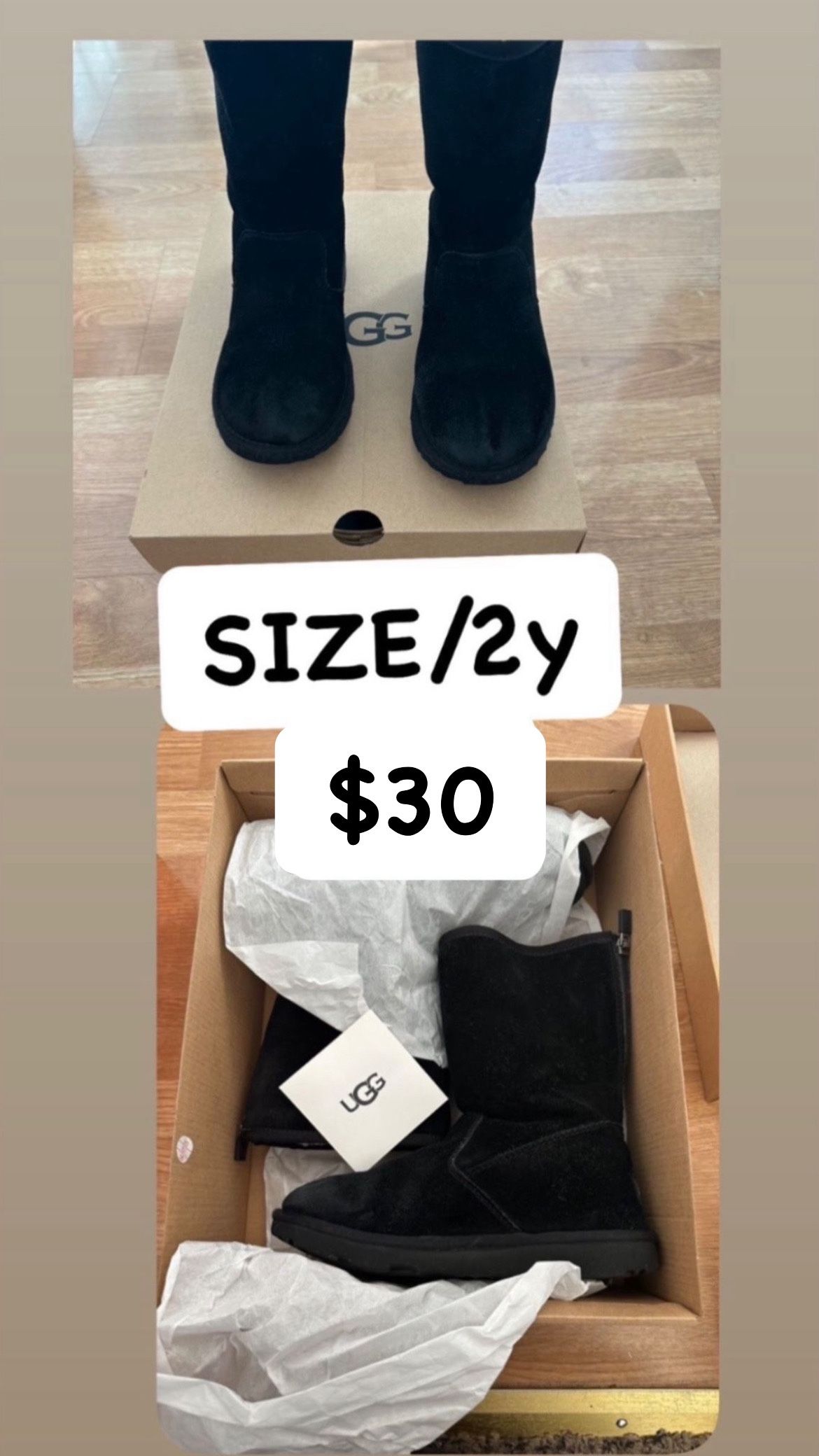 Girls Ugg Boots ( Size 2y)