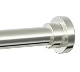Numhew 28 in. to 102 in. Stainless Steel Adjustable Tension Shower Curtain Rod in Brushed Nickel, No Drilling, No Rust