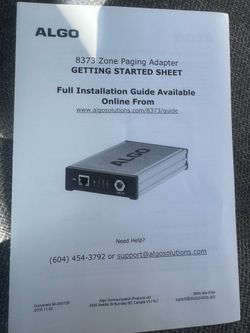 Algo 8373 IP Paging Interface/Adapter