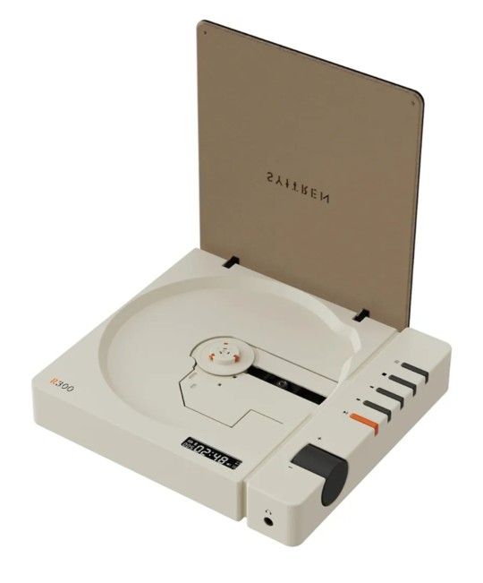 CD Player Bluetooth Portable Desktop Home Fiber Output (White)
