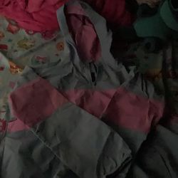 XL 16-18 windbreaker  blue and pink