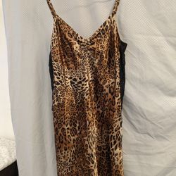 Small Cheetah Print Silky Nightie Lingerie 