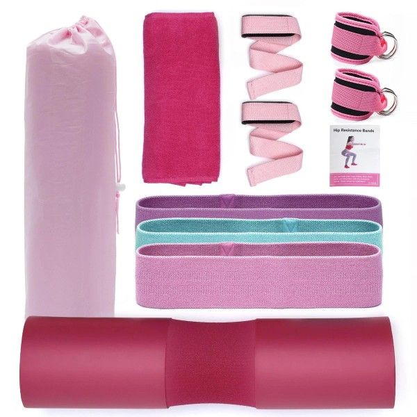 11 Pcs Barbell Pad Set, Gym Accessories Barbell Squat Pad for Hip Thrusts