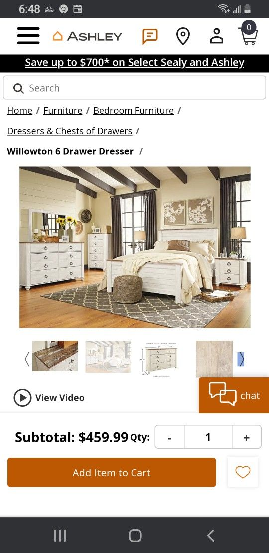 Willowton 5 Piece Queen Bedroom Set