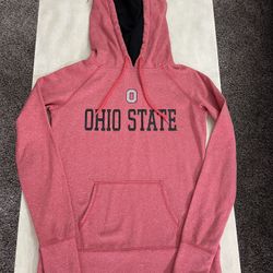 Womens Scarlet & Gray Ohio State OSU Buckeyes Hoodie Hooded Sweatshirt Size Small