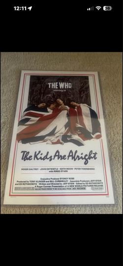 Laminated The Who 'The Kids Are Alright' Movie Poster
