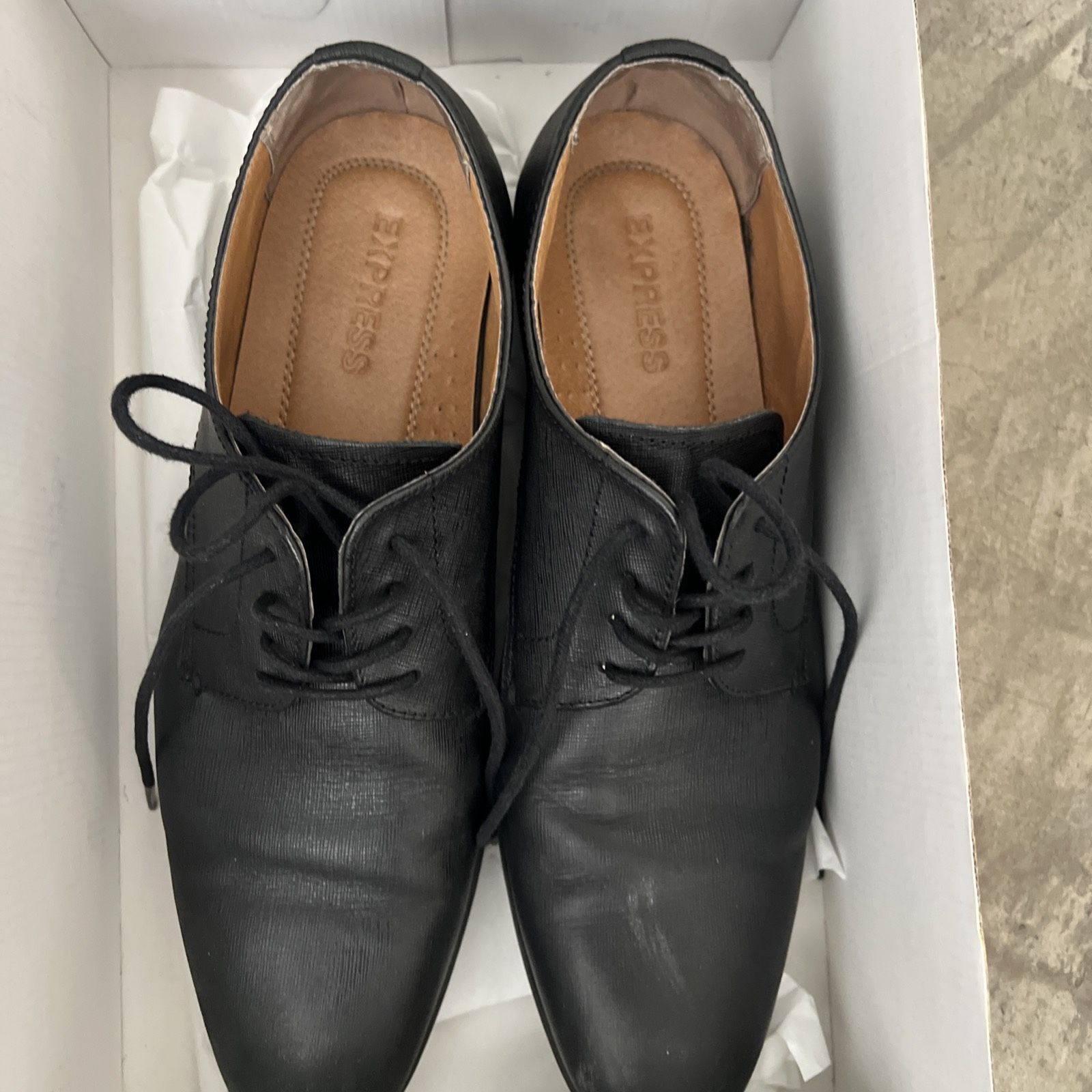 Express Leather Dress Shoes Size 10.5 No Box Excellent Condition Worn Once