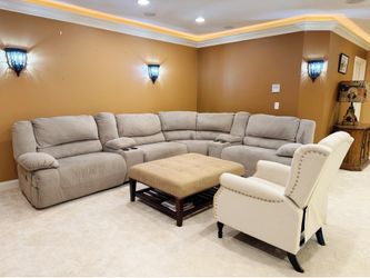 L shape couch recliner