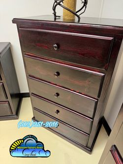 Five drawer dresser Cherry pinewood cajonera Comoda mueble